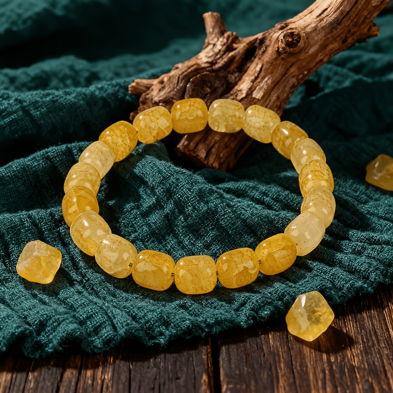 Irregular Citrine Beaded Bracelet, Strength & Courage